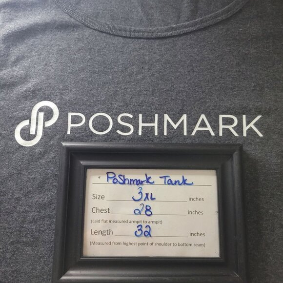 Poshmark‎ Exclusive Tank Top Gray Sleeveless Womens Plus Size 3X - Picture 3 of 6